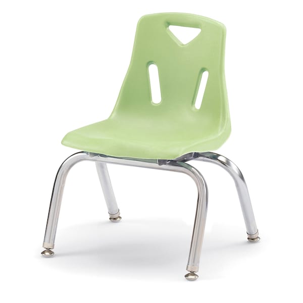 Berries Stacking Chair with Chrome-Plated Legs, 10 in. Ht, Key Lime